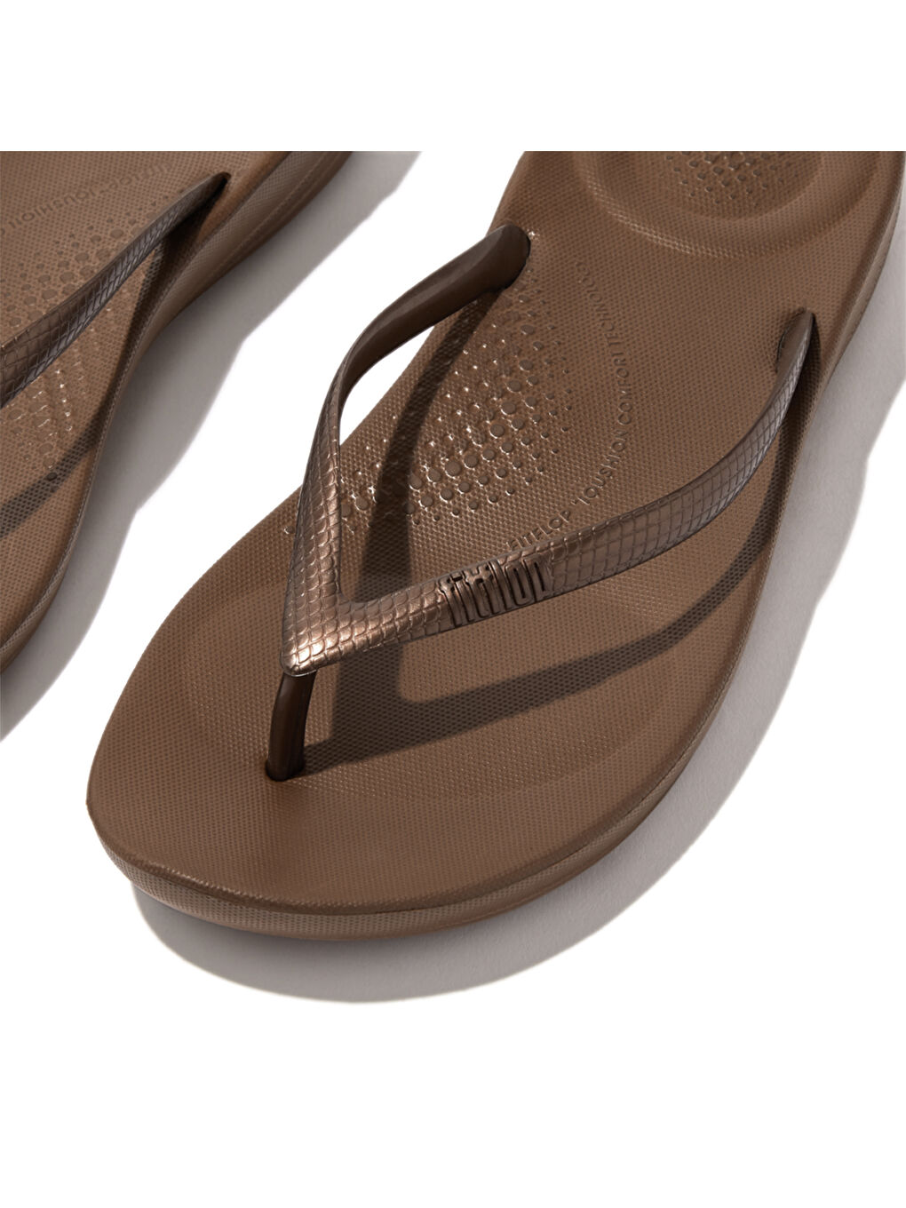 Sarı Kadın Bronz Parmak Arası Terlik-3