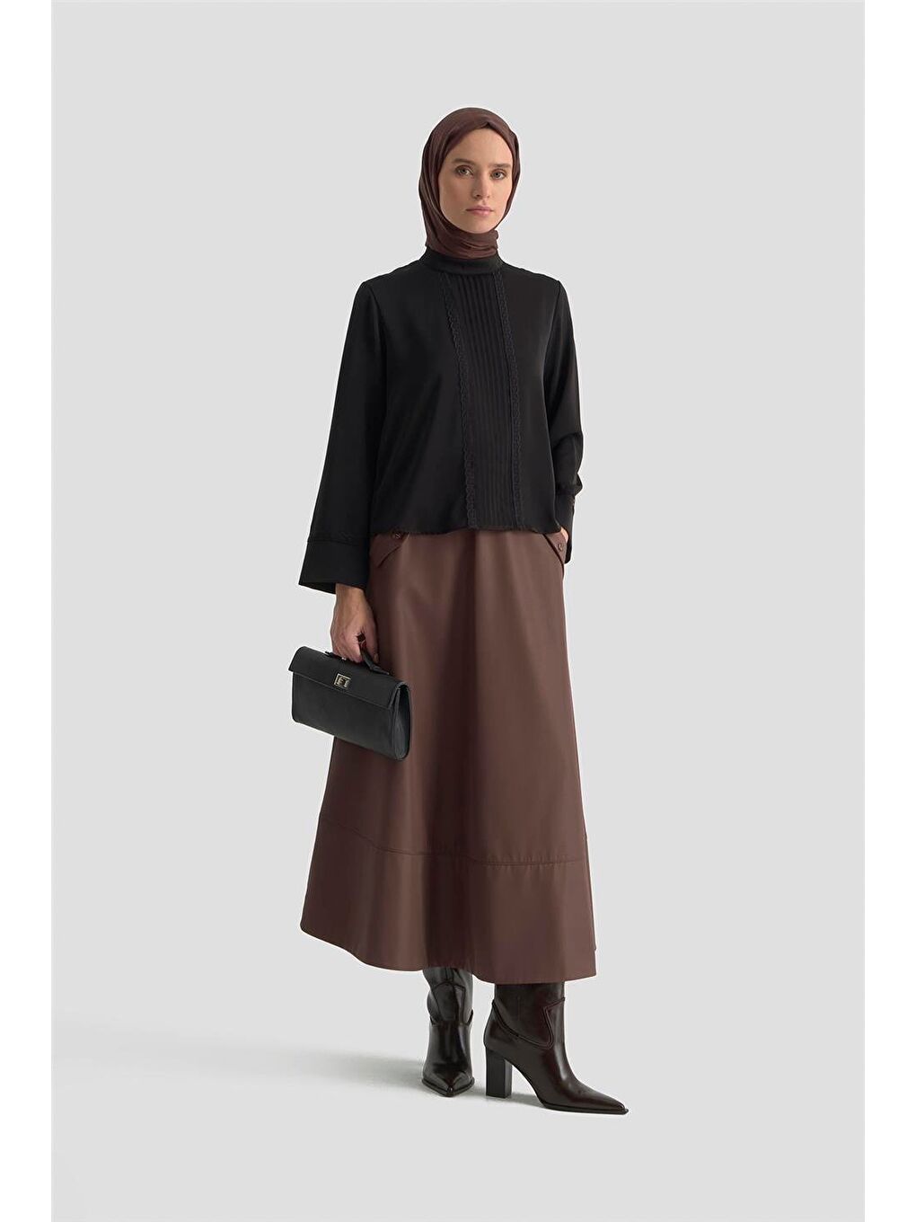 Nervürlü Bluz 25Kd1112 Siyah-2