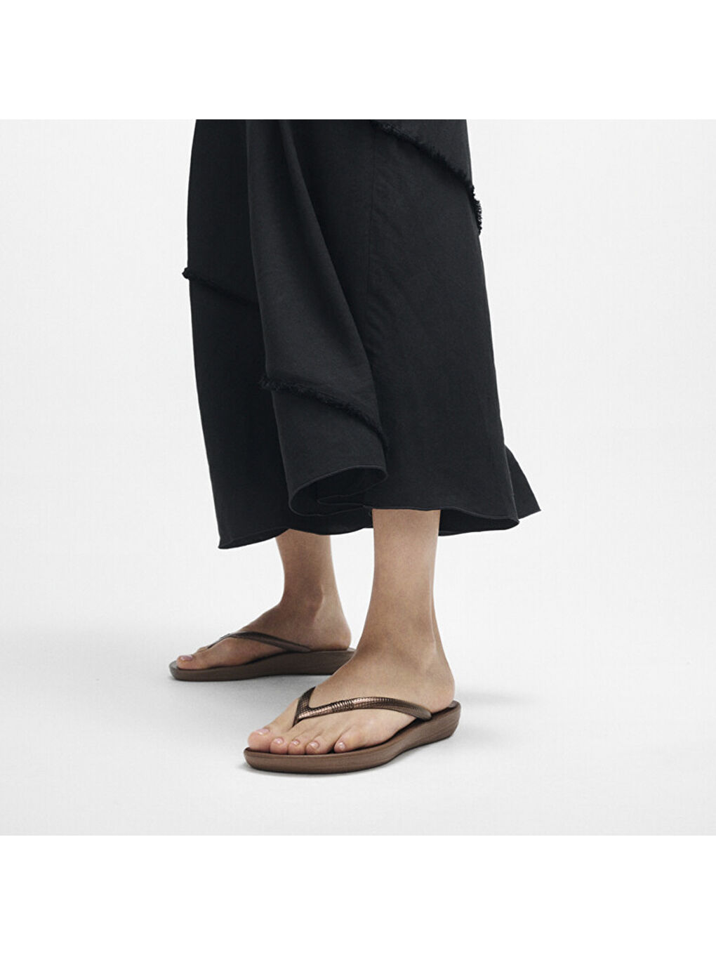 Sarı Kadın Bronz Parmak Arası Terlik-4