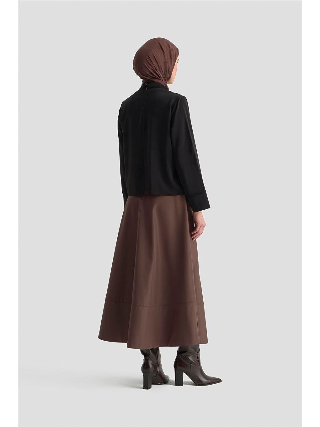 Nervürlü Bluz 25Kd1112 Siyah-4