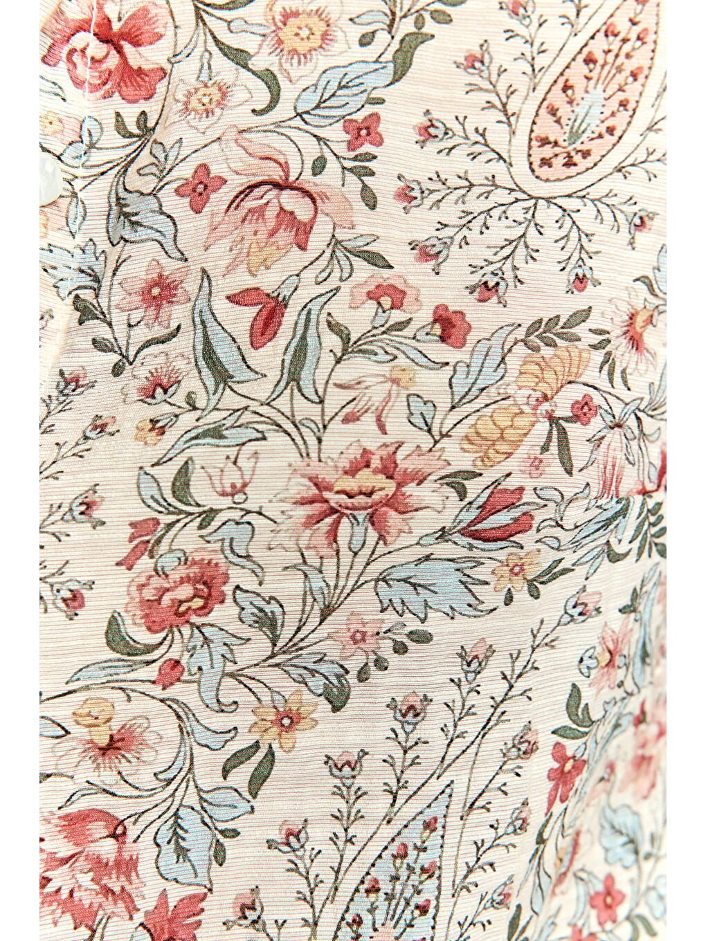 Şal Desen Kolu Katlamalı Gömlek - Pembe-6