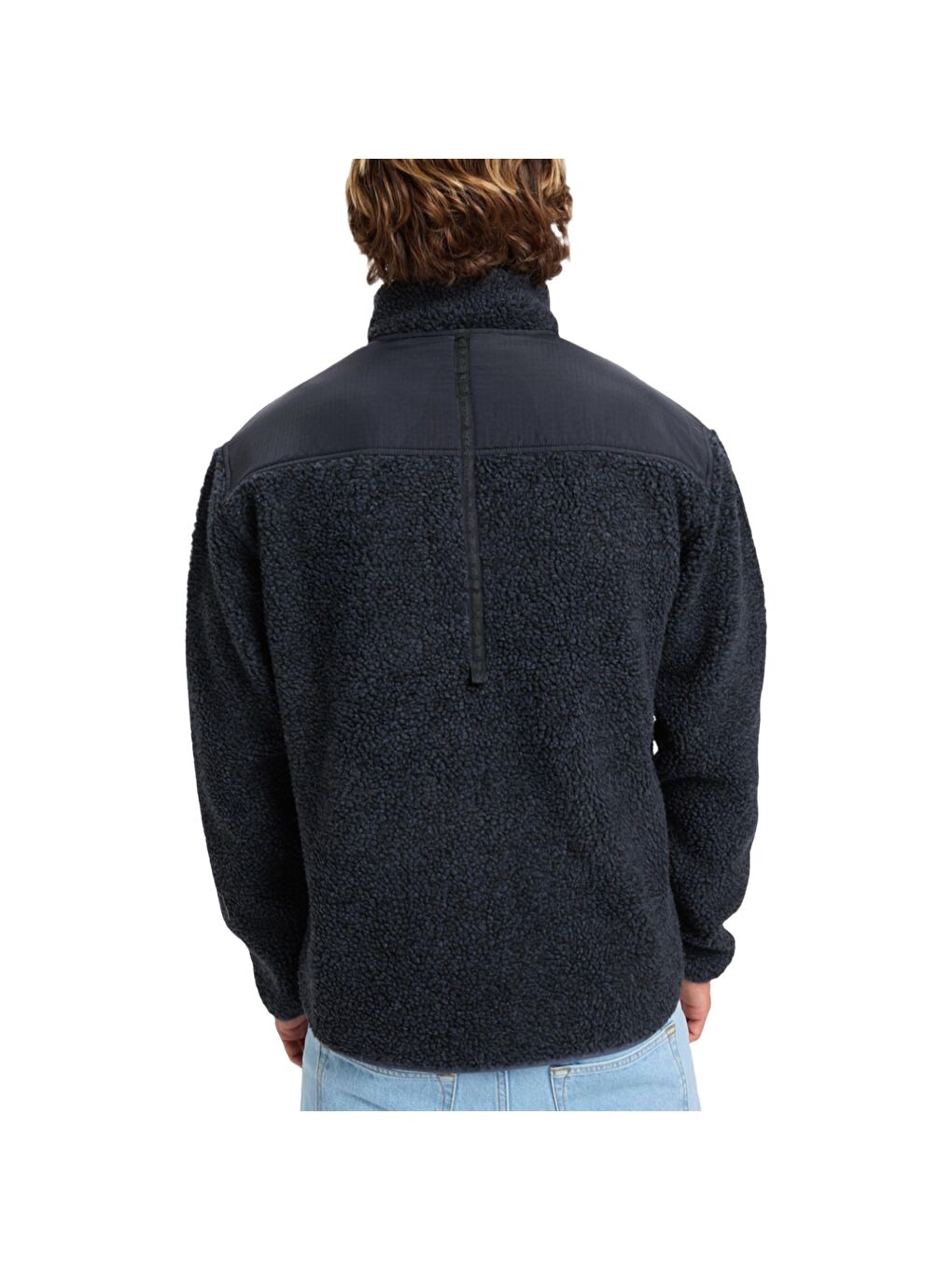 Shallow Water Fz Erkek Siyah Polar Fermuarlı Sweatshirt-4