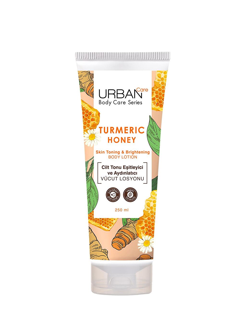 Urban Care Turmeric Honey Cilt Tonu Esitleyici ve Aydınlatıcı Vücut Losyonu 250 ml-vegan - 1