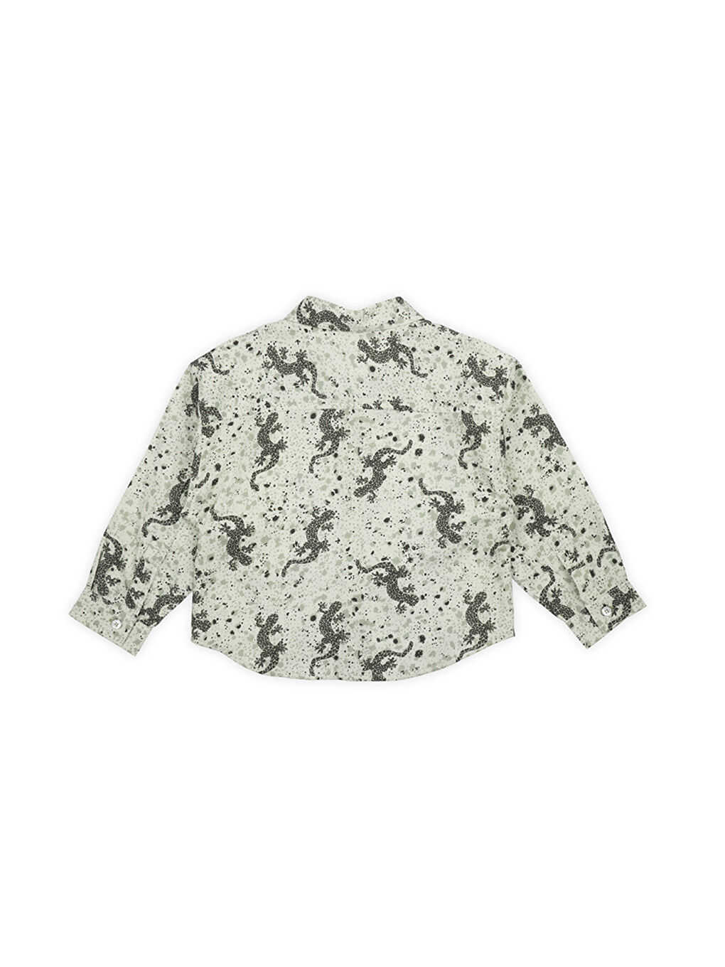 Erkek Çocuk Baskılı Gömlek Yeşil-4