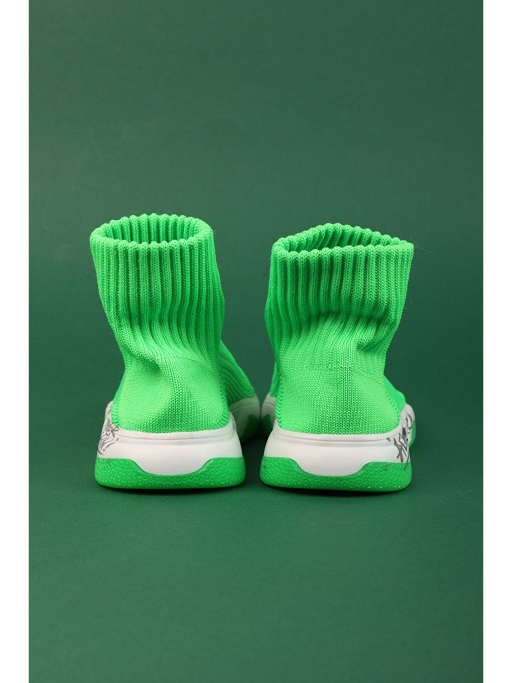 Derby Çorap Ayakkabı Yeşil-4