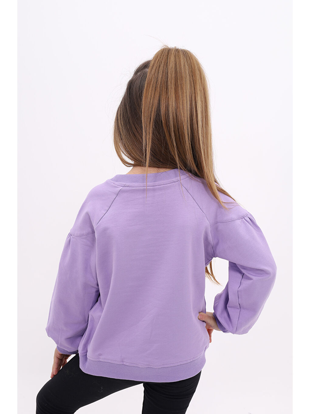 Lila Kız Çocuk Sweatshirt-2
