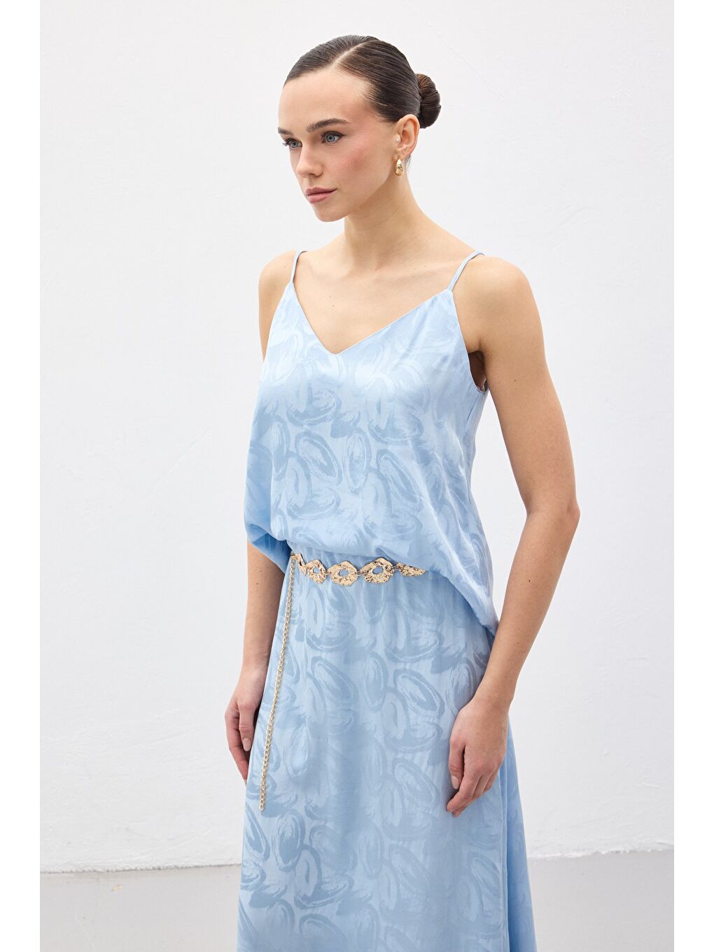 Lior Askılı Bluz - Bebe Mavi-4