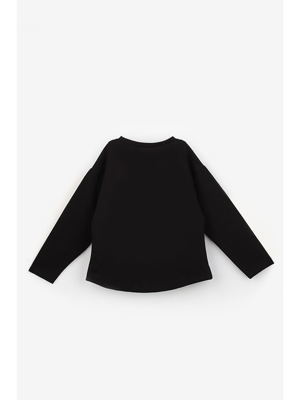 Siyah Bal Kabağı Baskılı Kız Çocuk Tişört-4