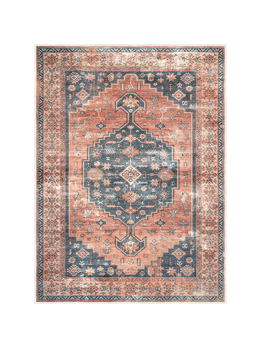 Kırmızı Dekoratif Özel Tasarım Yıkanabilir İnce Kaymaz Tabanlı Modern Halı KECE FR38