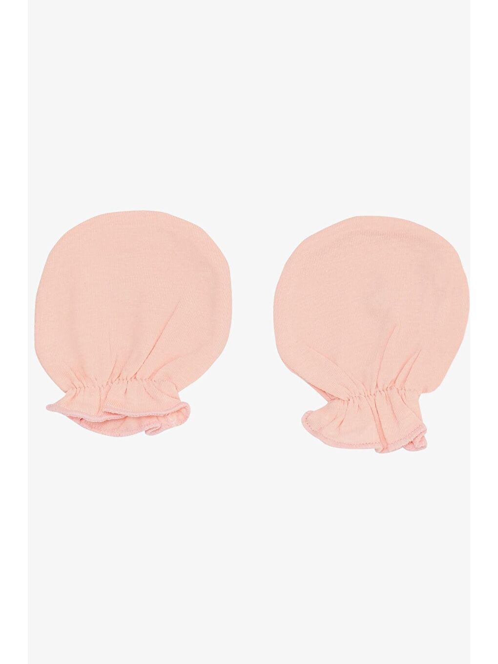 Pembe Yenidoğan Bebek Eldiveni Basic Standart Somon (7 X 9 Cm)