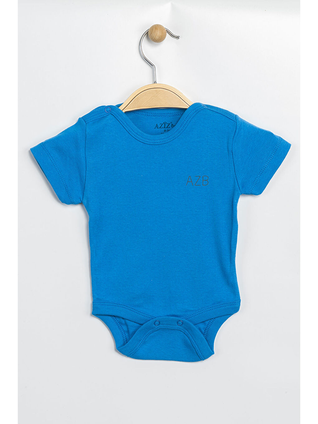 Mavi Erkek Kız Bebek Çıtçıtlı % 100 Pamuk Body & Zıbın