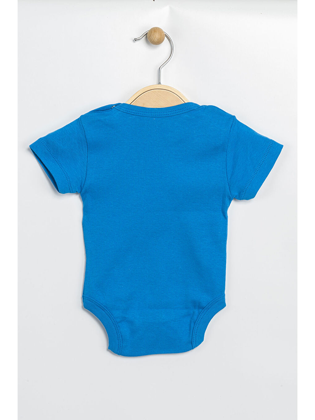 Mavi Erkek Kız Bebek Çıtçıtlı % 100 Pamuk Body & Zıbın-1