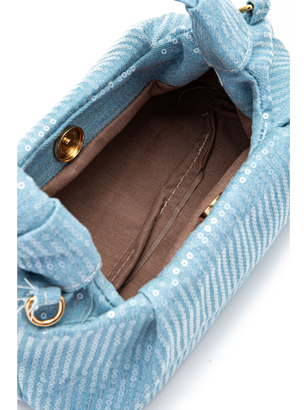 Uzun Zincir Askılı Baget Kadın Çapraz Çanta Sins Bebe Mavi-4