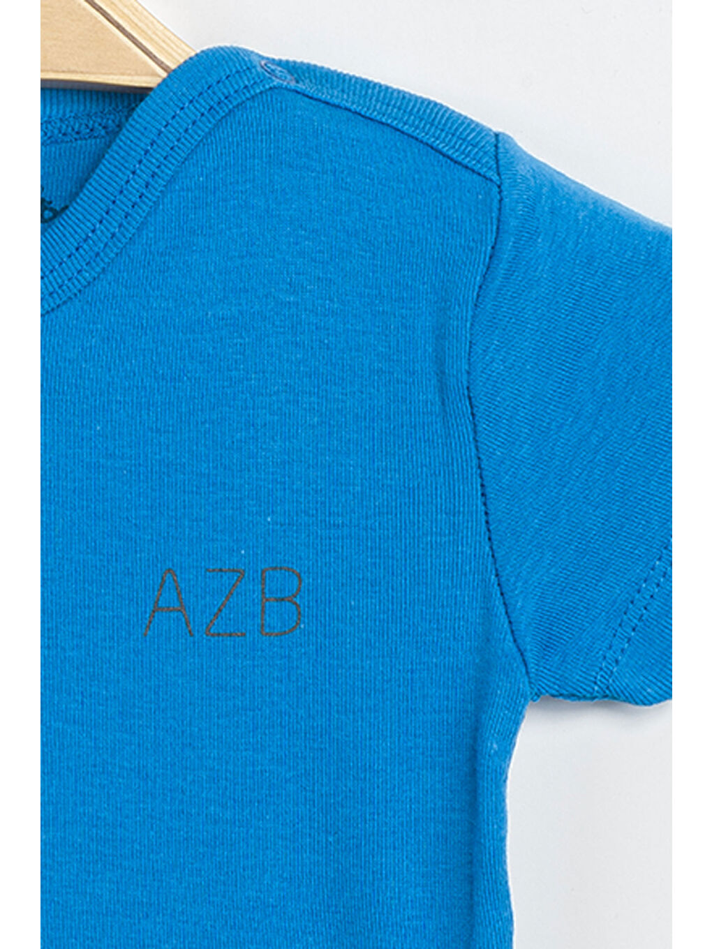 Mavi Erkek Kız Bebek Çıtçıtlı % 100 Pamuk Body & Zıbın-2