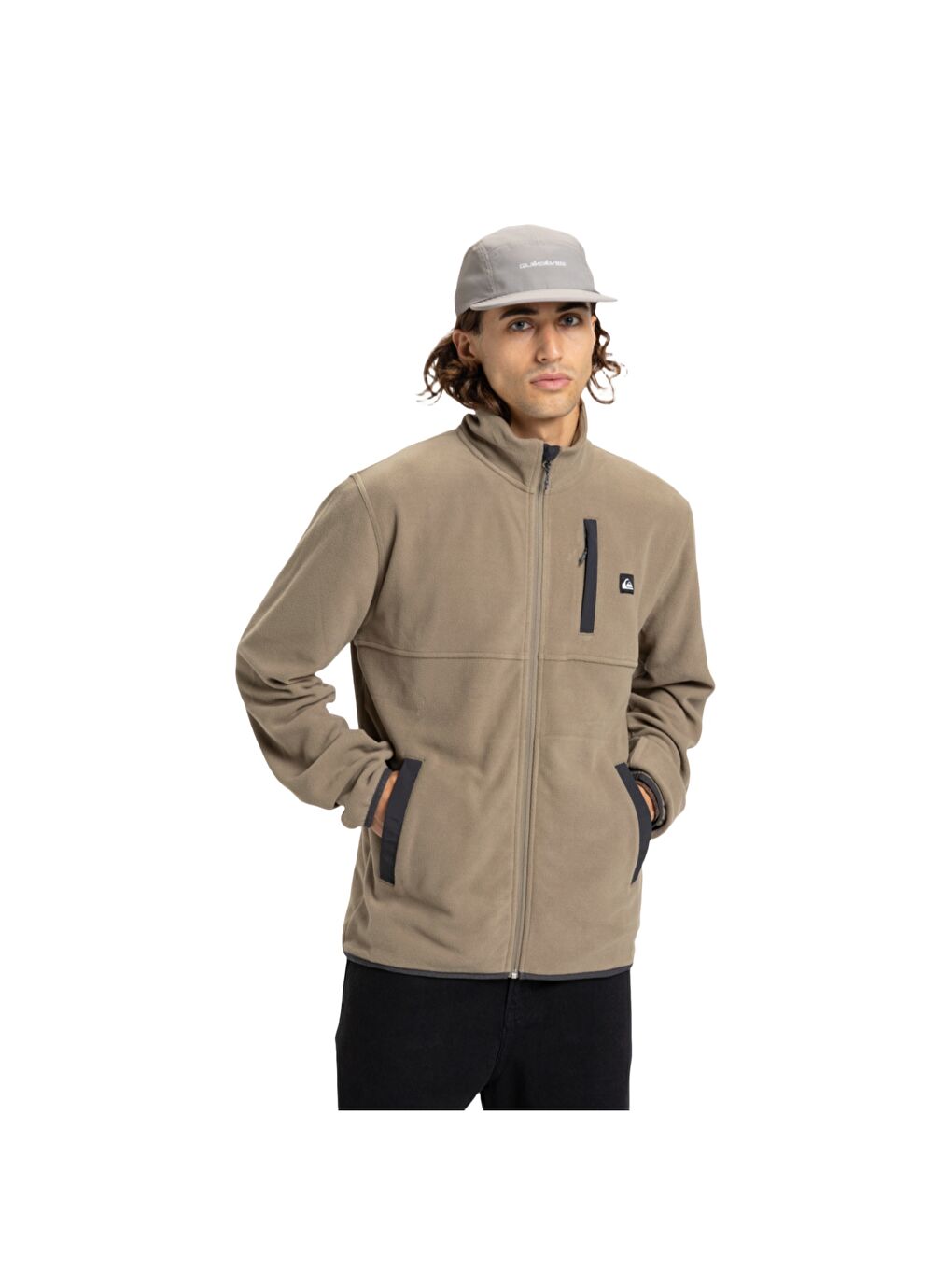 No Destination Fz Bej Polar Erkek Fermuarlı Sweatshirt Hırka