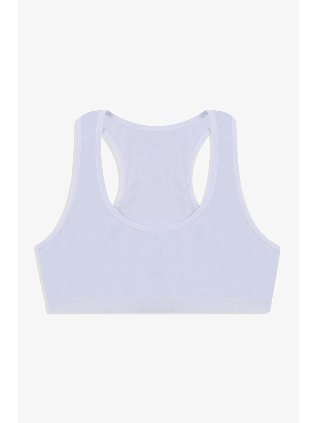 Beyaz Kadın 3'lü Kalın Askılı Yarım Büstiyer-1