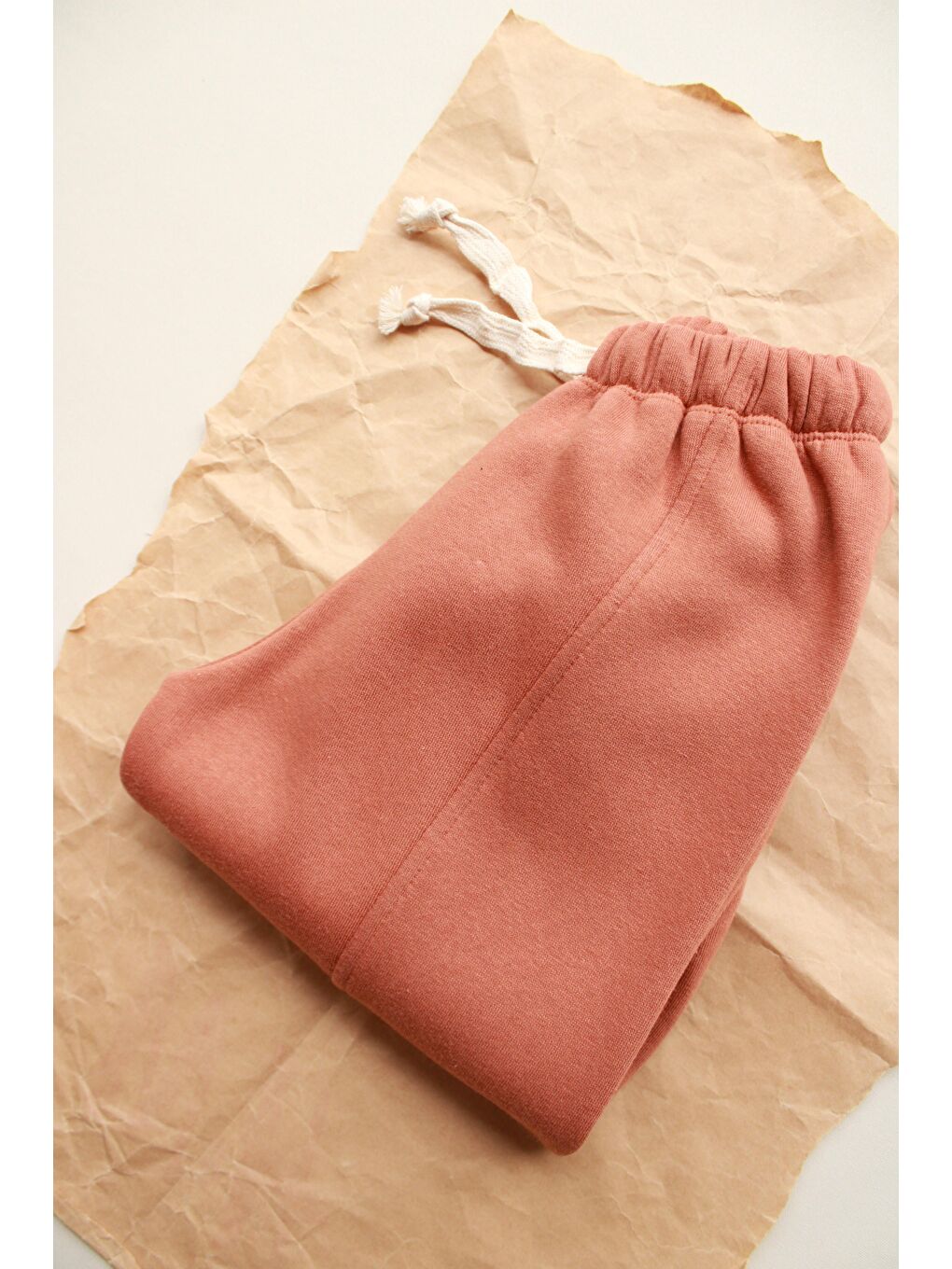 Kahverengi Kiremit Polarlı Eşofman Altı-3