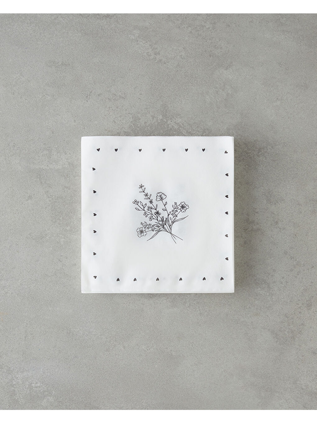 Meadlyn Kağıt 20'li Kağıt Peçete 33x33 cm Siyah - Beyaz