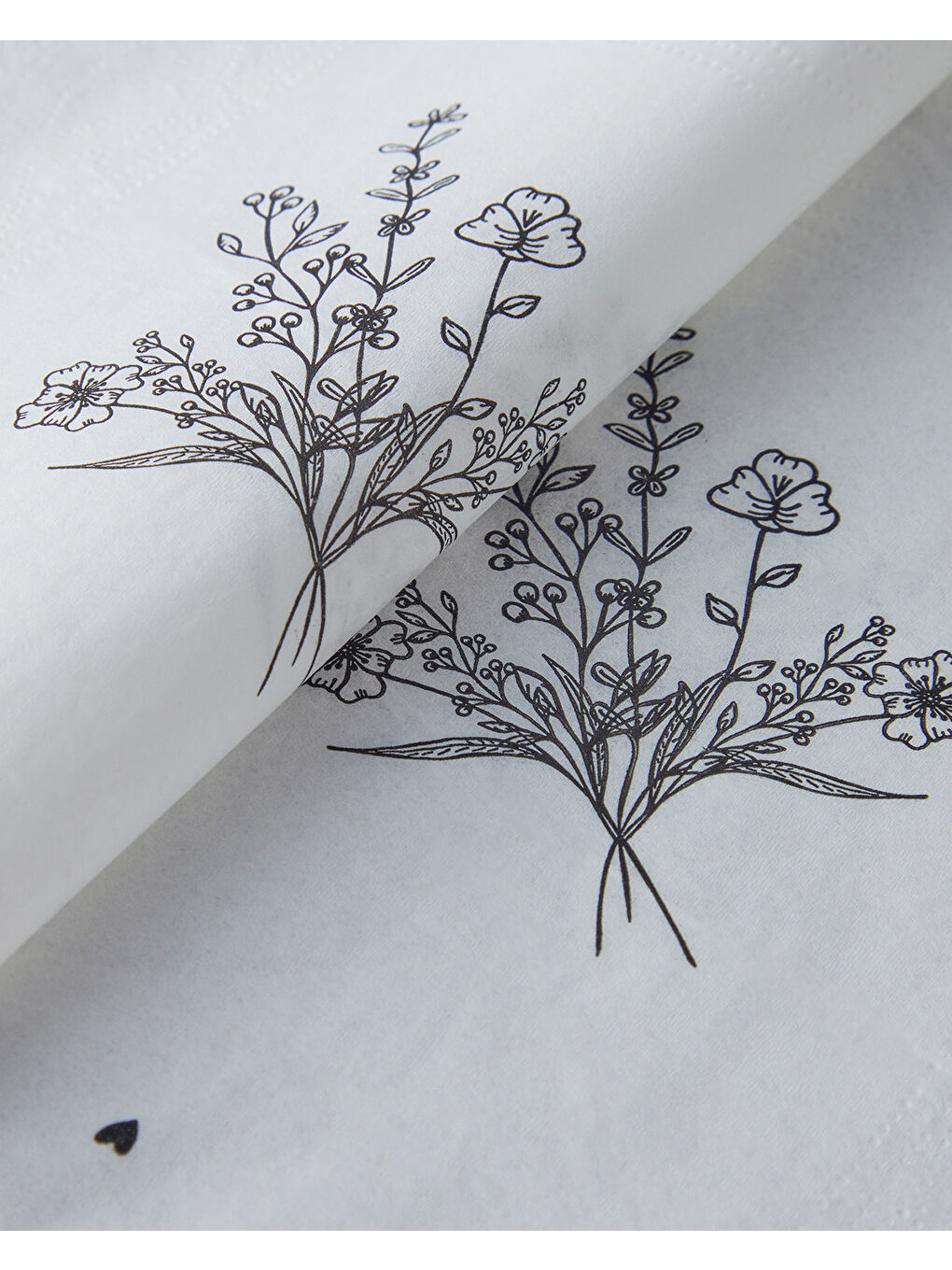 Meadlyn Kağıt 20'li Kağıt Peçete 33x33 cm Siyah - Beyaz-2