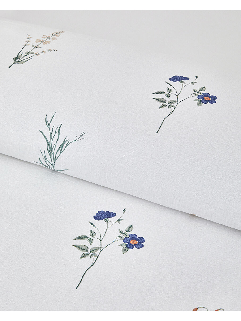 Meadow Magic Pamuk Çift Kişilik Nevresim Takımı 200x220 cm Turuncu-Mavi-2