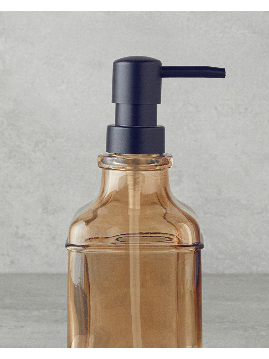 Sarı Polina Cam Banyo Sıvı Sabunluk Amber-1