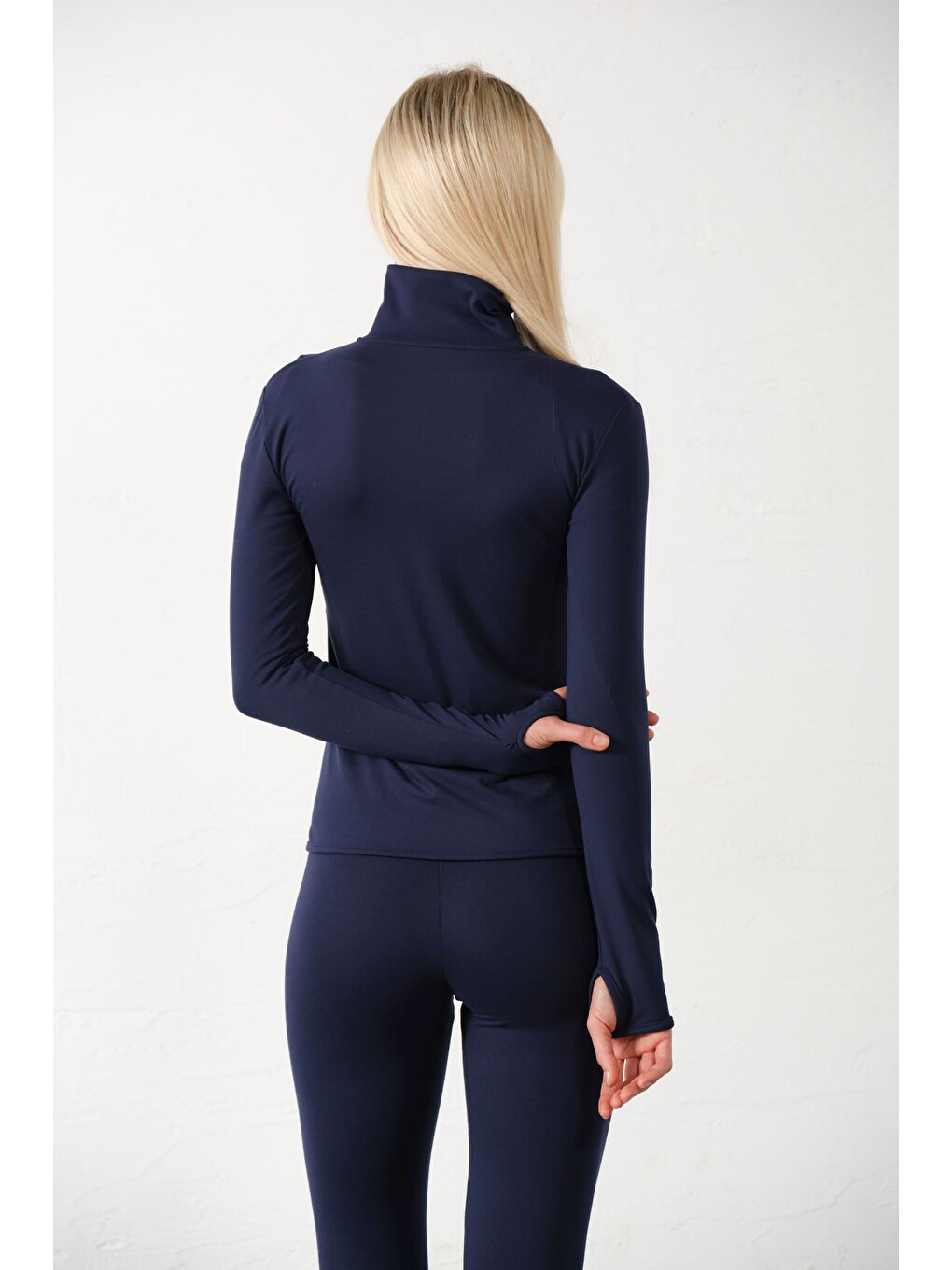 Lacivert Water Proof Fermuar Çift Cepli Light warm running ceketi Eşofman üstü-3