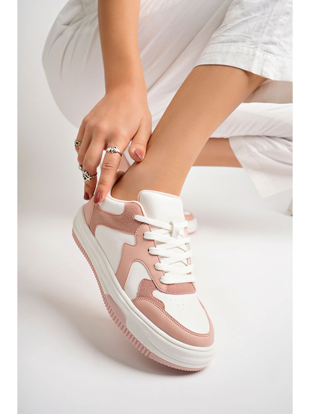 Pembe Kadın Günlük Ayakkabı-3