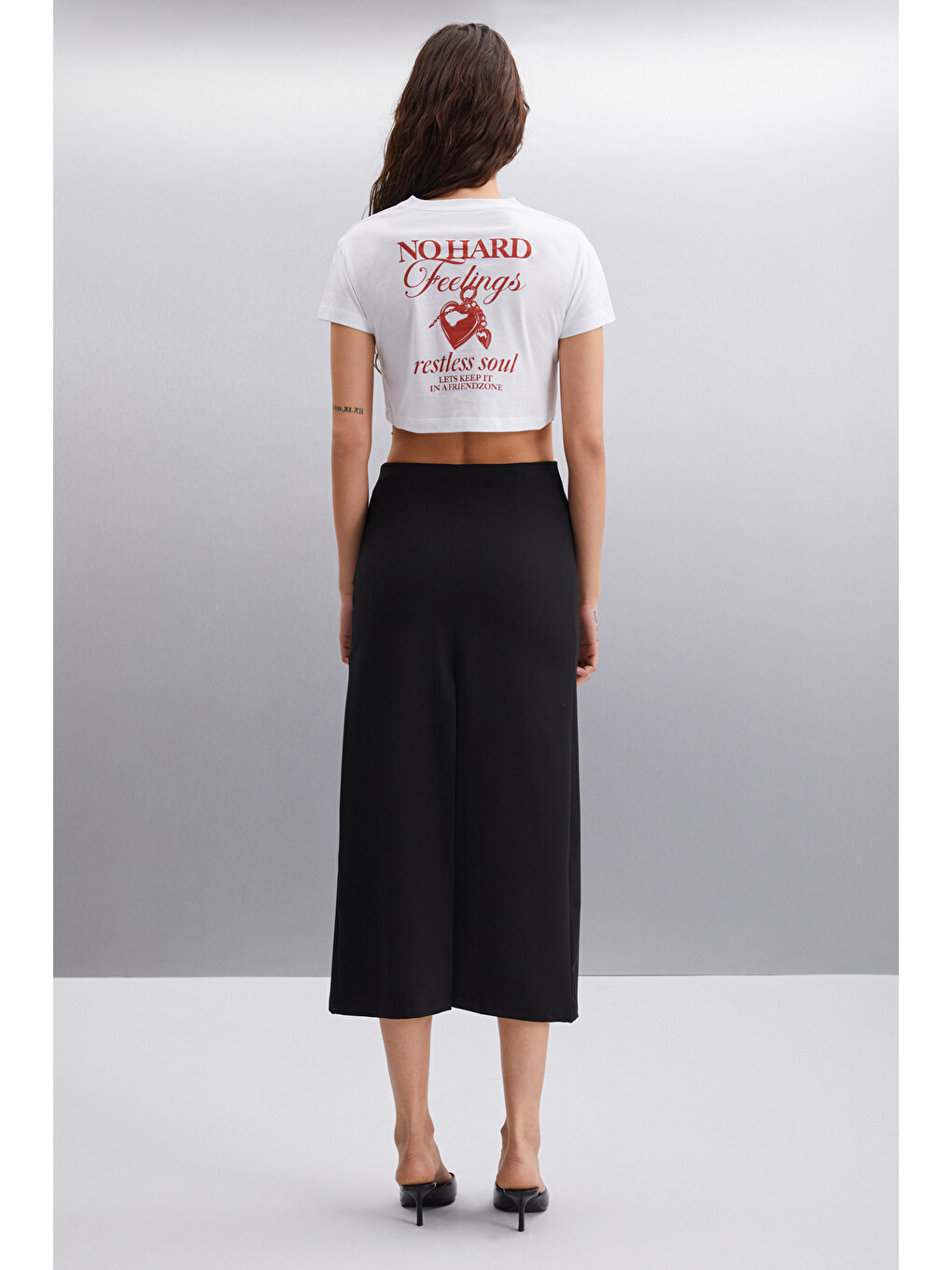 Moran Kadın %100 Pamuk Beyaz-kırmızı T-shirt-4
