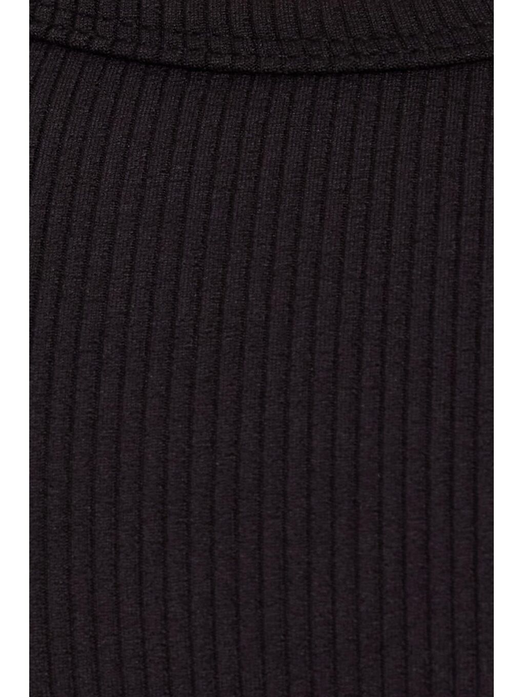 Kadın Slim Fit Dar Kesim Bisiklet Yaka Kalın Askılı Esnek Siyah Spor Atlet-5