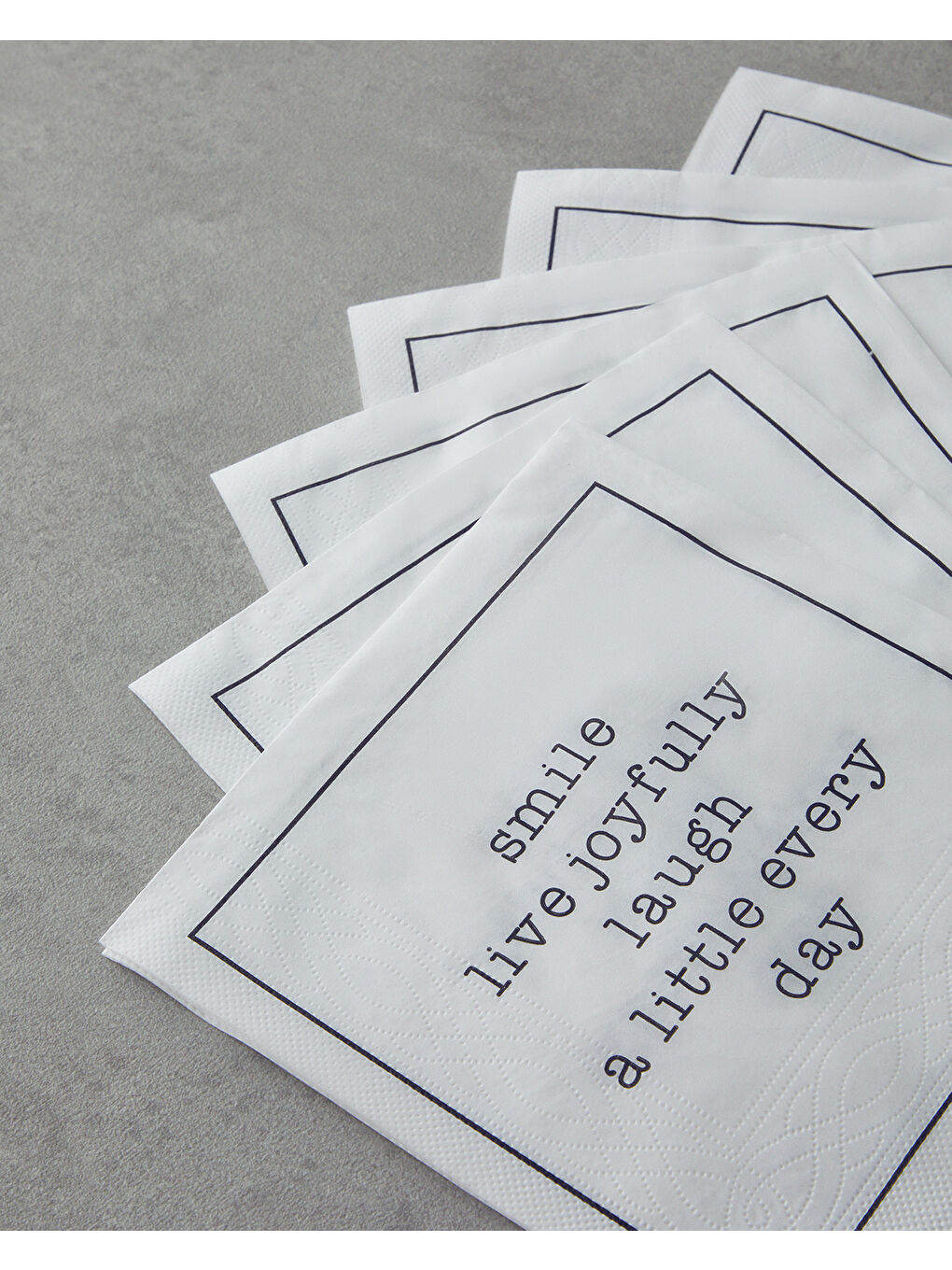 Joyfully Kağıt 20'li Kağıt Peçete 33x33 cm Siyah - Beyaz-1