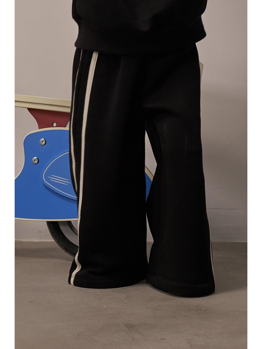 Siyah Wide Leg Eşofman Altı