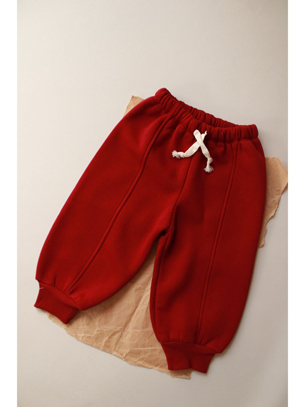 Bordo Polarlı Eşofman Altı-4