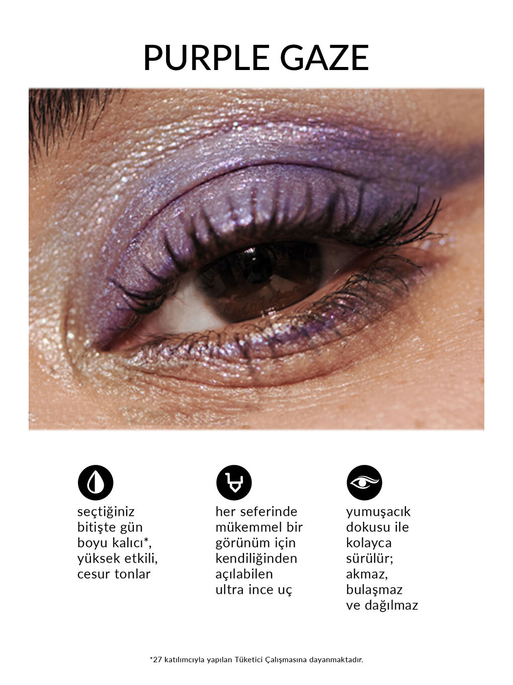 Glimmersticks Asansörlü Açılıp Kapanabilen Göz Kalemi Purple Gaze-2