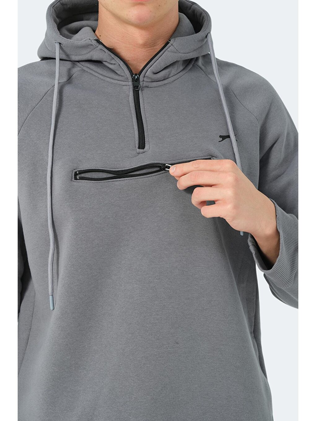 SLAZENGER Koyu Gri KLEMENT IN Erkek Sweatshirt Koyu Gri - 4