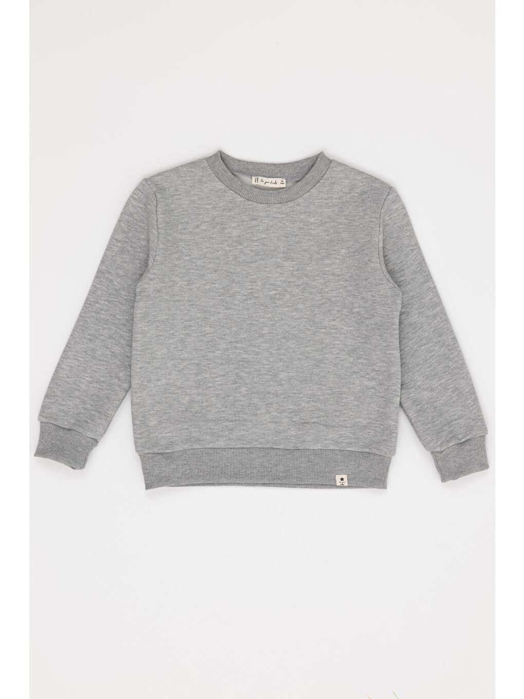 For You Kids 2 Li Siyah Kapüşonlu Gri Bisiklet Yaka Erkek Çocuk Sweatshirt - 1