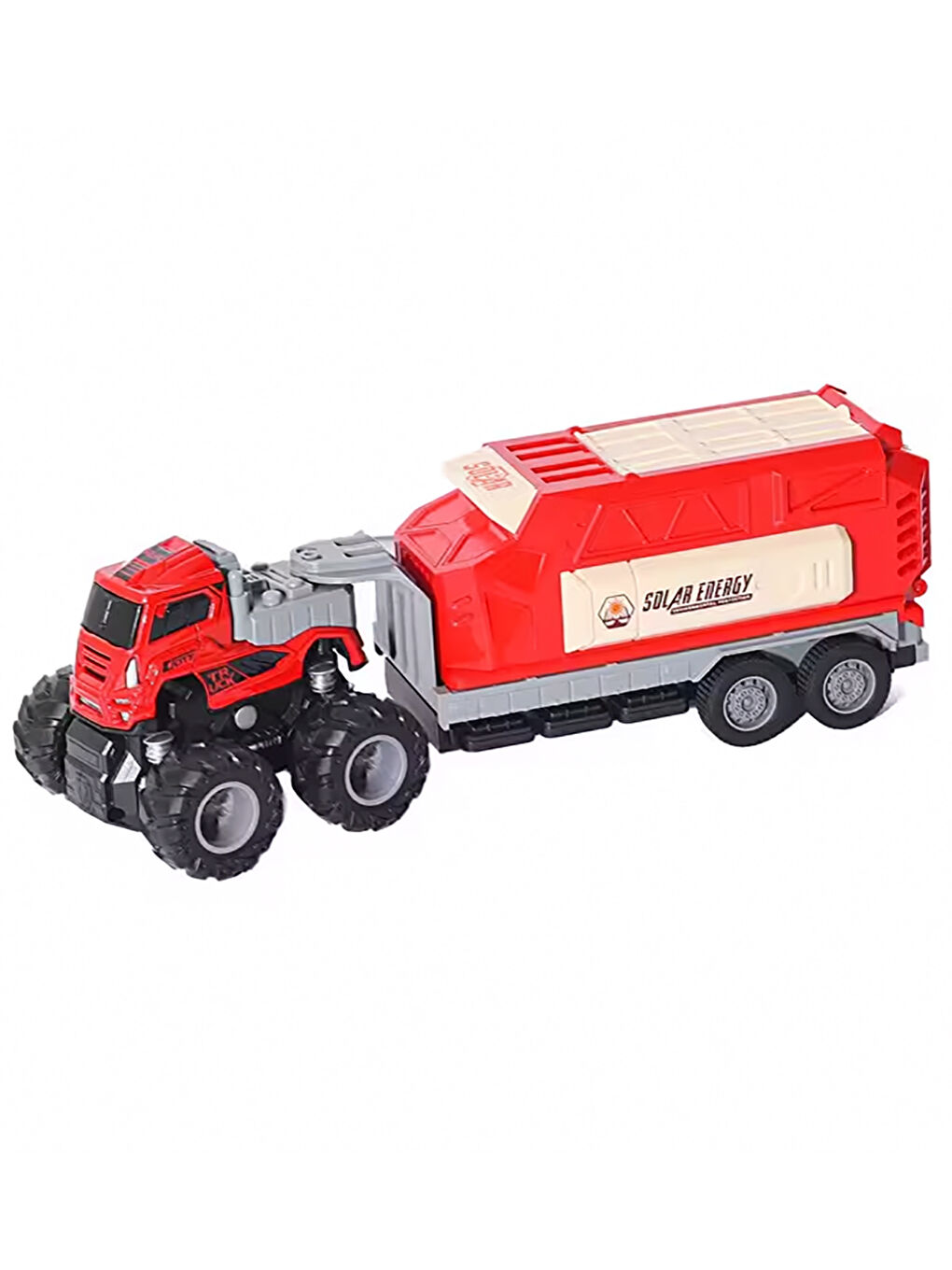 Die-Cast 4X4 Kapalı Kasa Enerjı Tırı Kırmızı