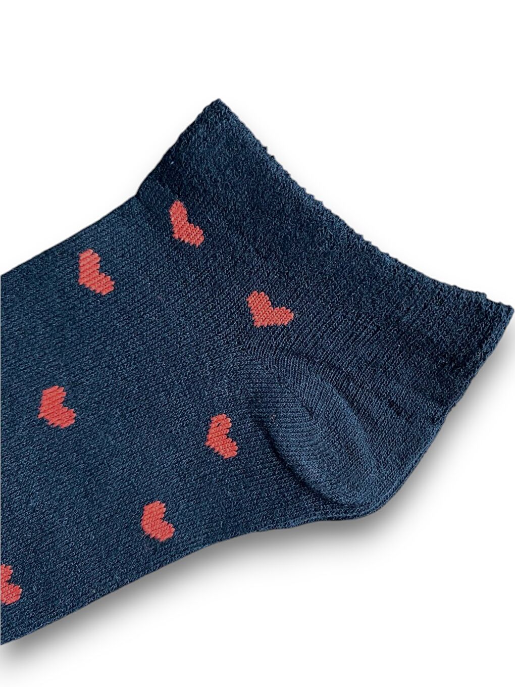 12'li Siyah Kalpli Pamuklu Patik Çorap-2