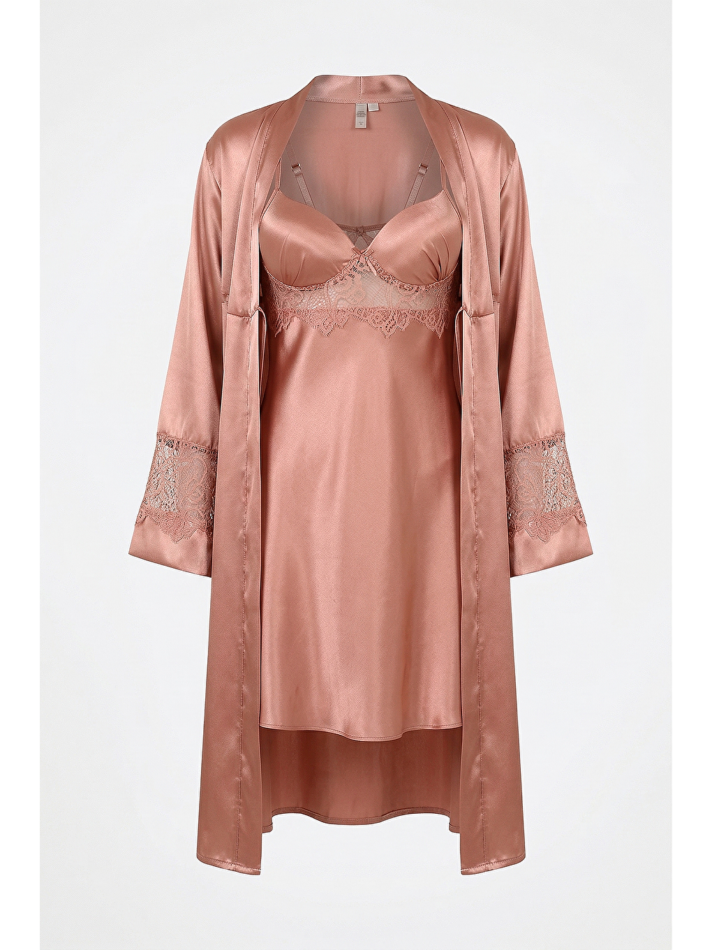 Turuncu Saten 2 Li Set Kaplı BAKIR