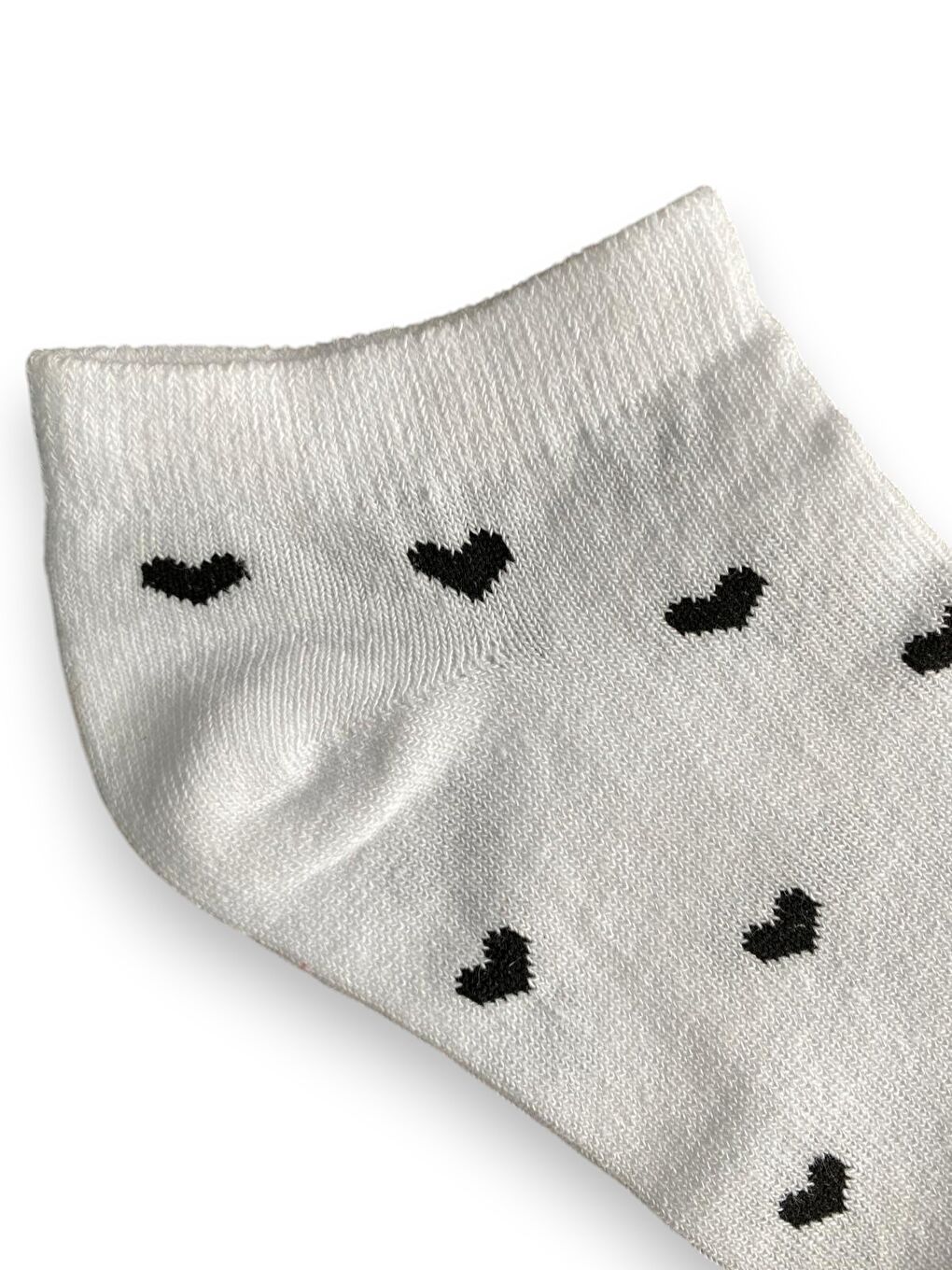 Gri 12'li Kadın Karışık Kalpli Pamuklu Patik Çorap-3