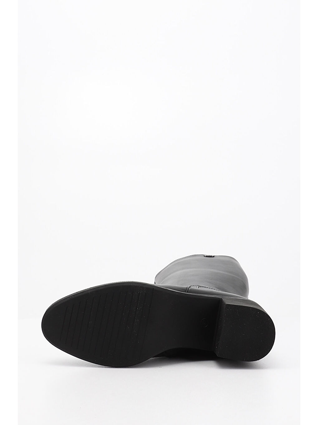 Mor Kadın ZÜMRÜT-SİYAH Fermuarlı Kalın Topuklu Hakiki Deri Çizme-3