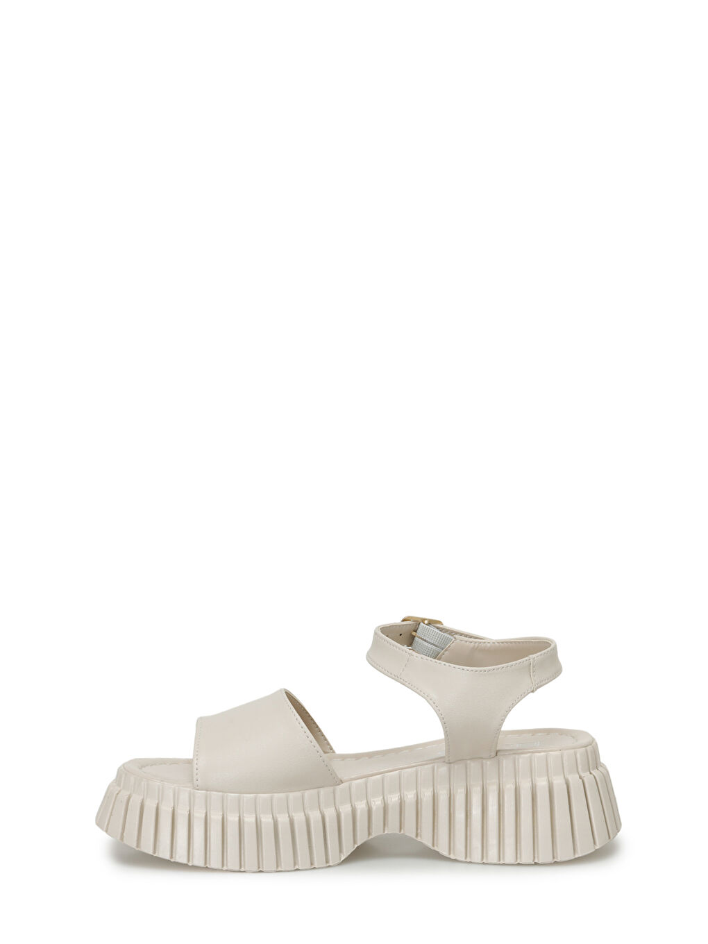 ELENA 4FX Bej Kadın Kalın Taban Sandalet-2