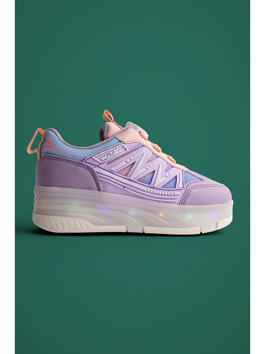 Lila SKY Çocuk Işıklı Patenli Tekerlekli Sneaker Spor Ayakkabı