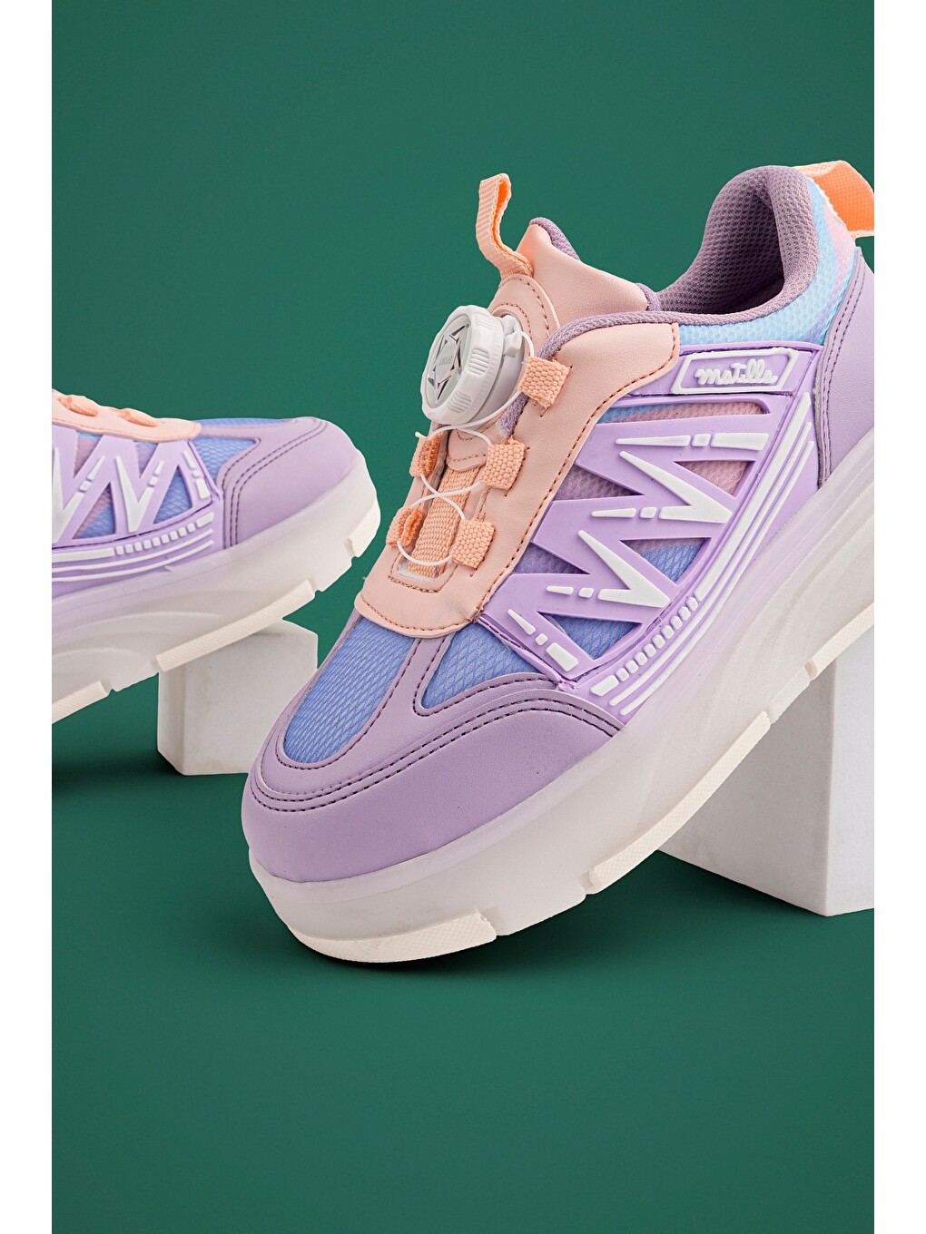 Lila SKY Çocuk Işıklı Patenli Tekerlekli Sneaker Spor Ayakkabı-4