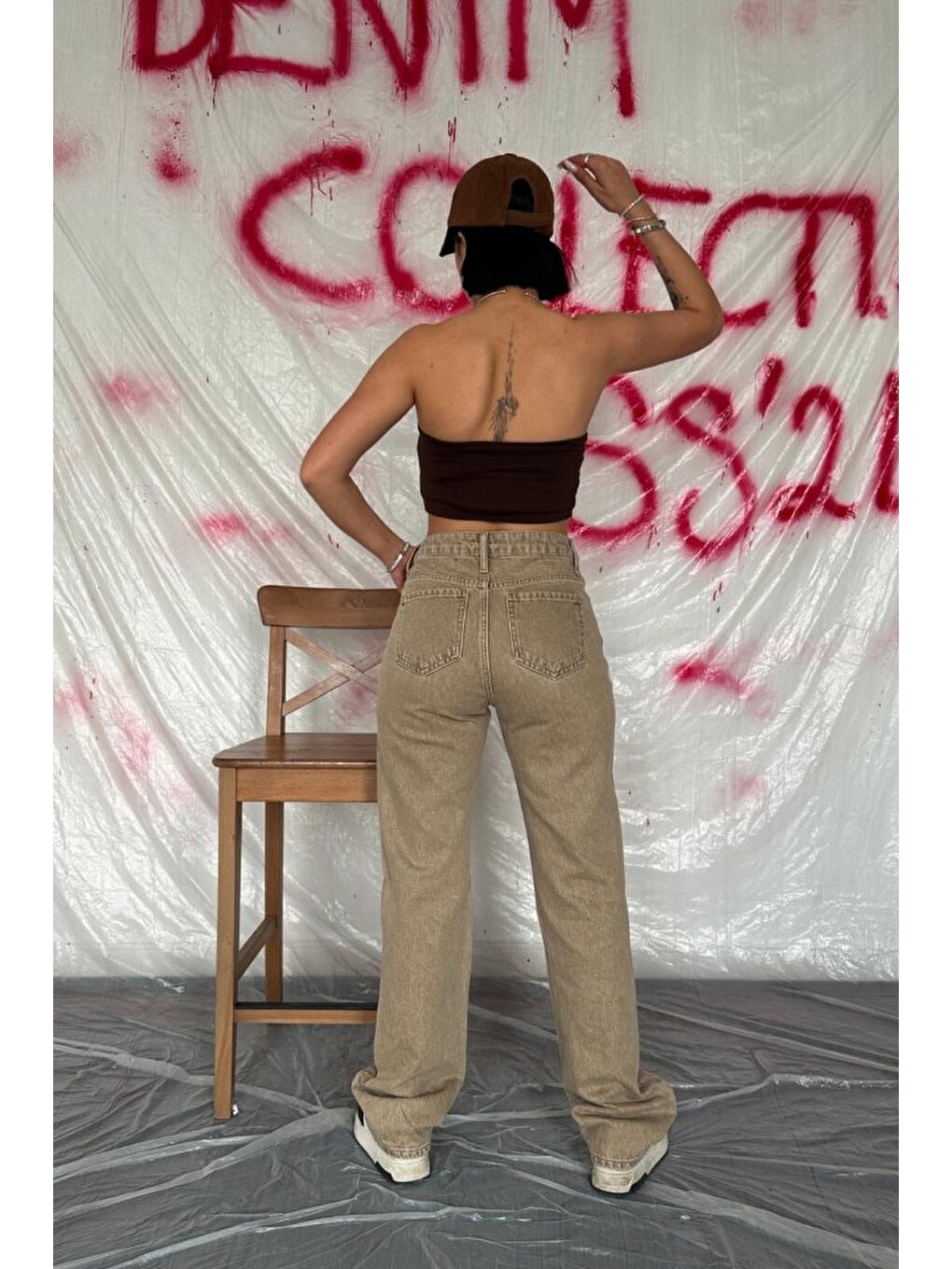Bej Vizon Straightmania Jeans Pantolon-1
