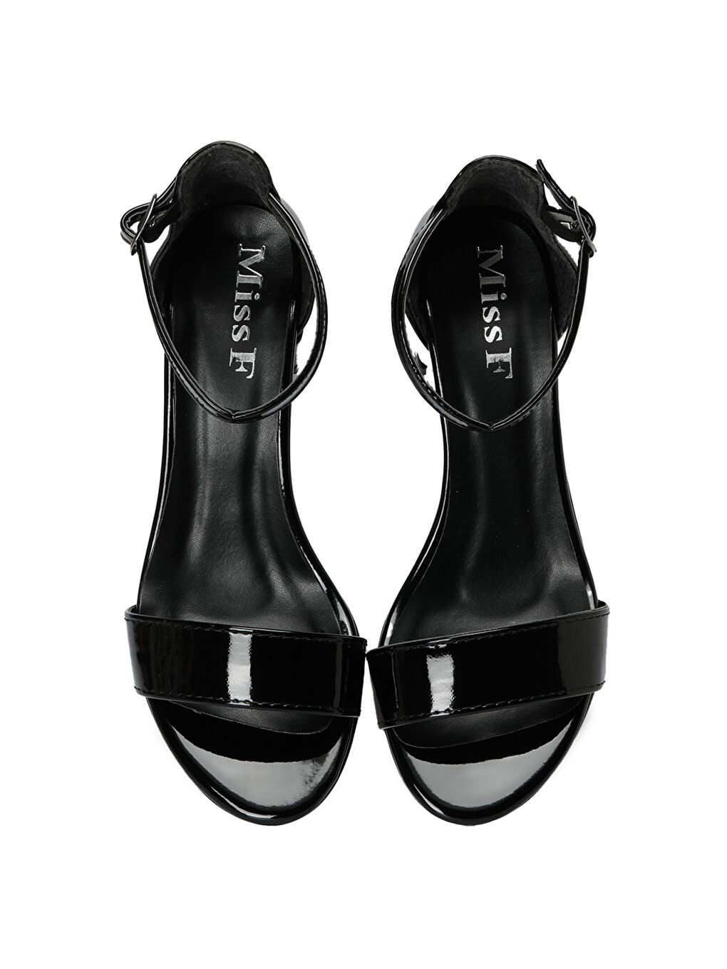 DS21079 3FX Siyah Kadın Topuklu Sandalet-3