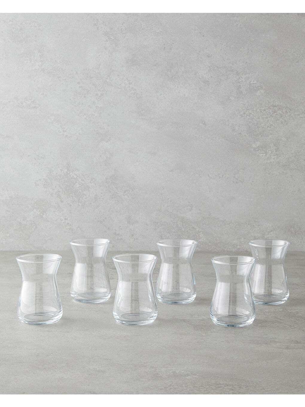 Renksiz Velin Cam 6'lı Çay Bardağı 132 ml Şeffaf