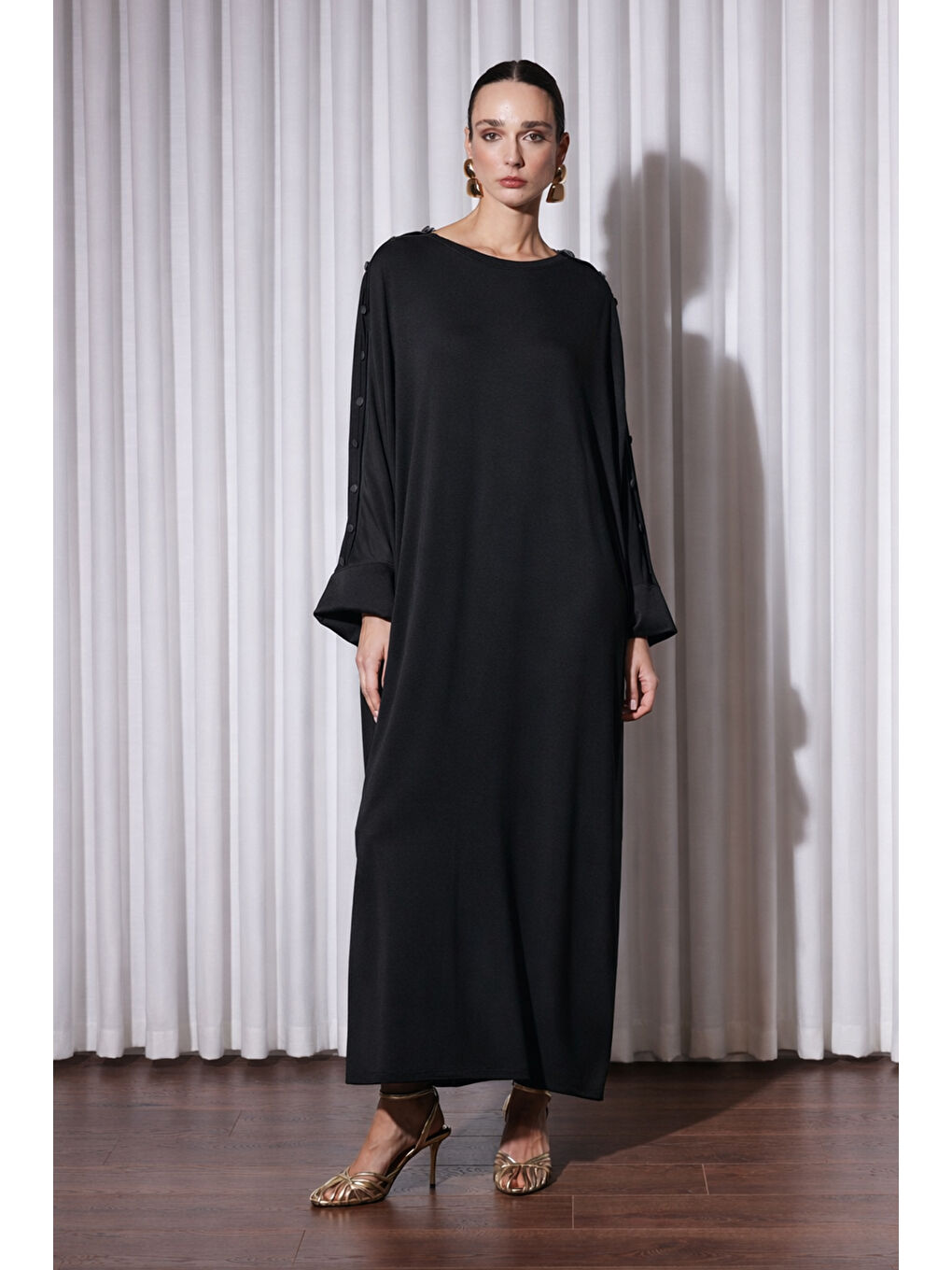 Missemramiss Sovena Yarasa Kol Elbise 5354 Siyah