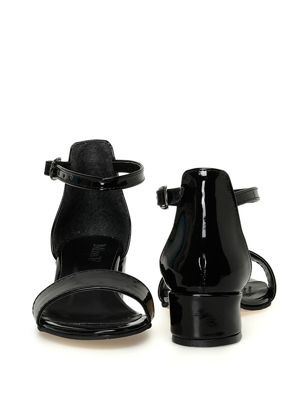 DS21079 3FX Siyah Kadın Topuklu Sandalet-4