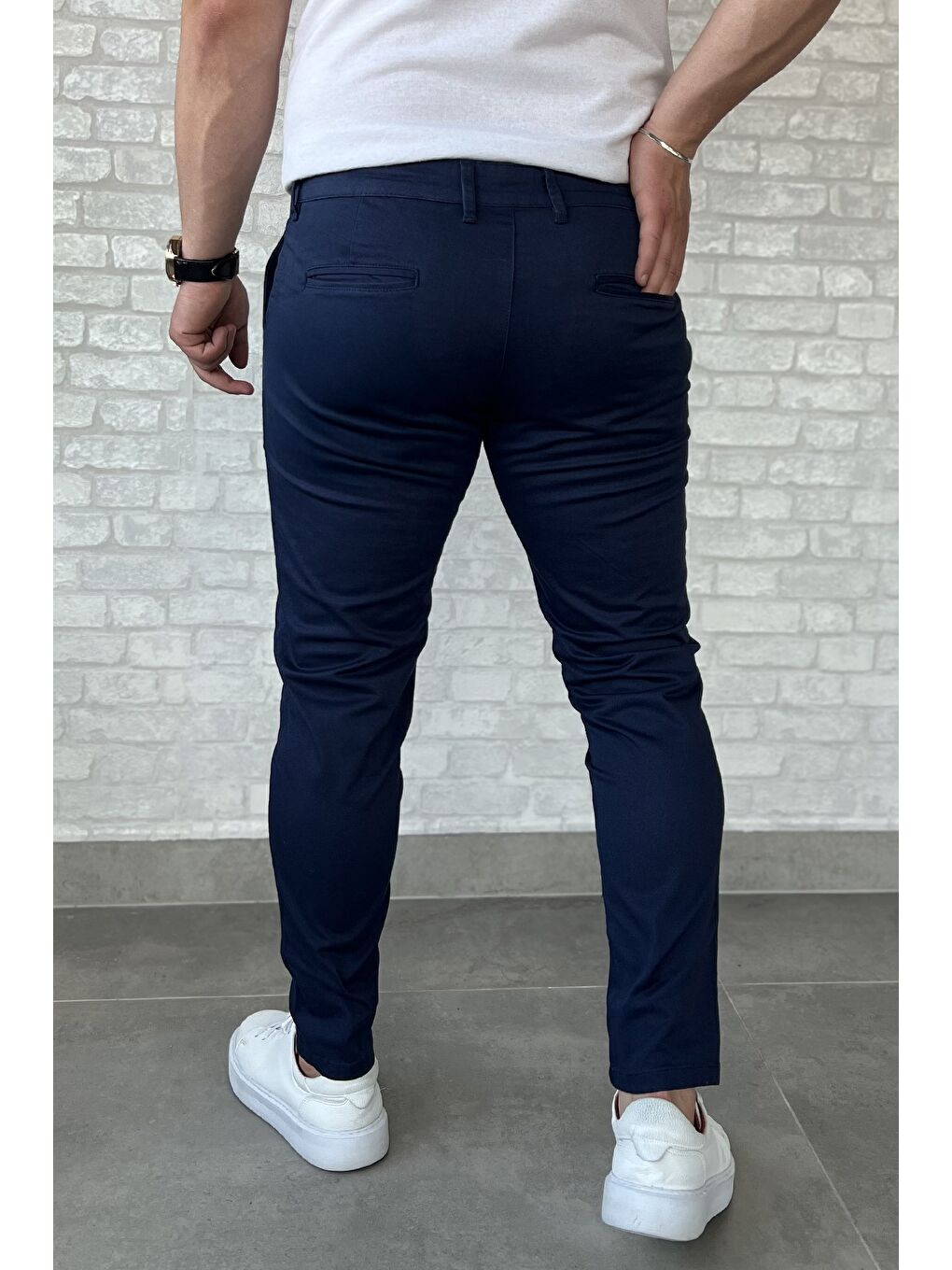 Lacivert Erkek Gabardin Pantolon-2