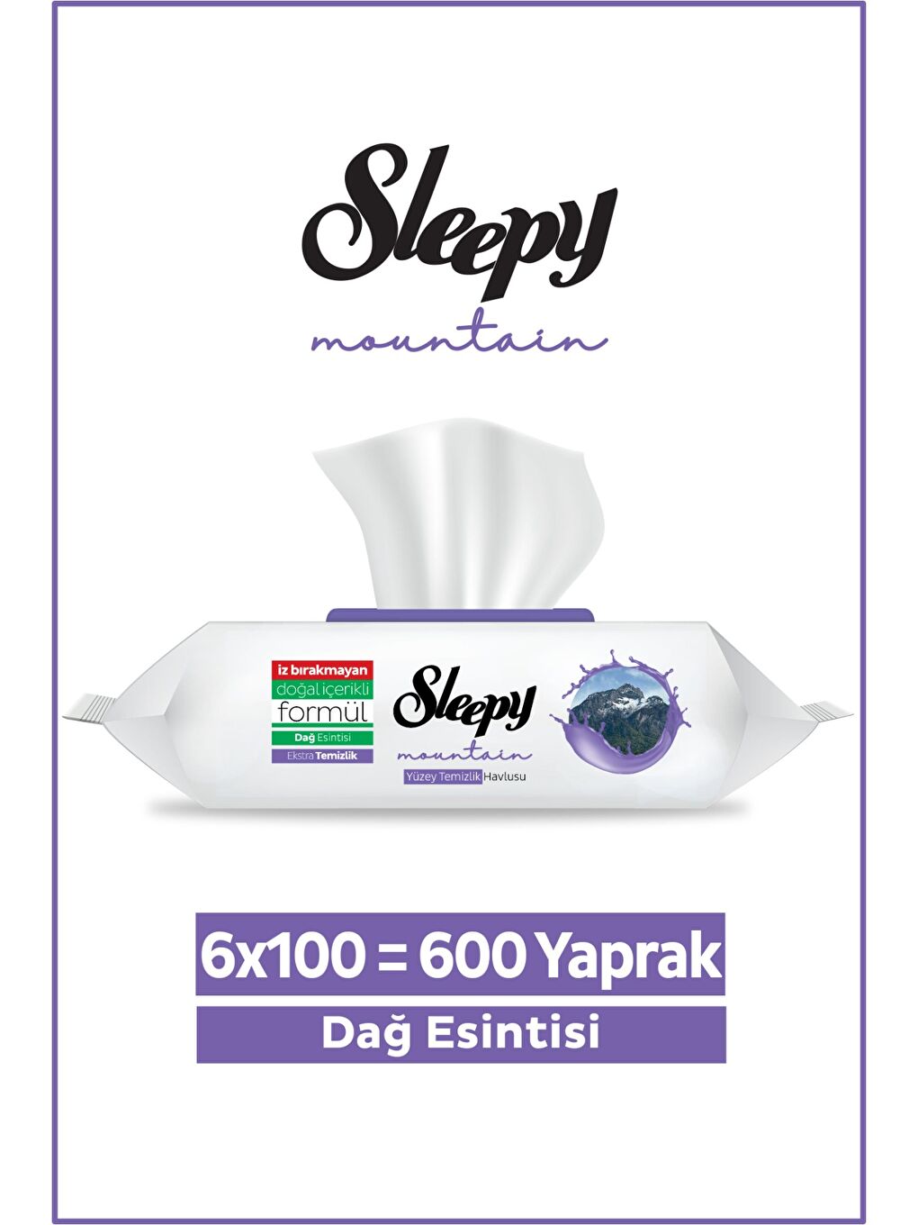 Mountain Yüzey Temizlik Havlusu&Mendili Dağ Esintisi 6x100 (600 Yaprak)